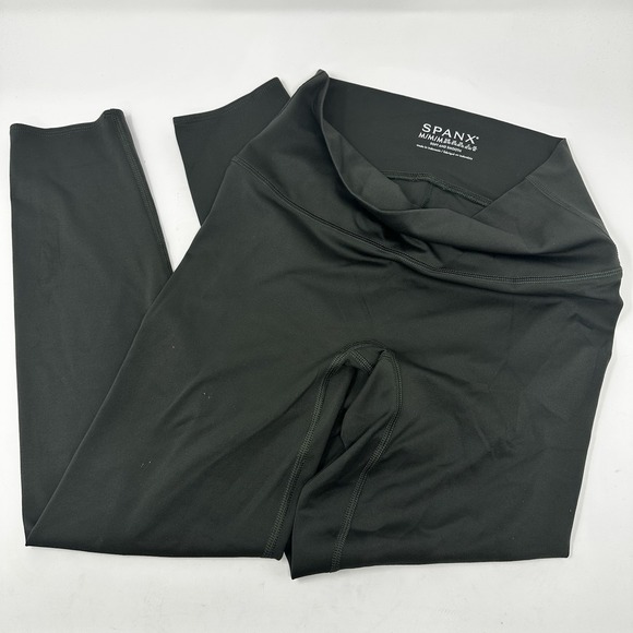 Spanx Women's Dark‎ Green Seamless Leggings Athletic Casual Size Medium - Picture 1 of 8